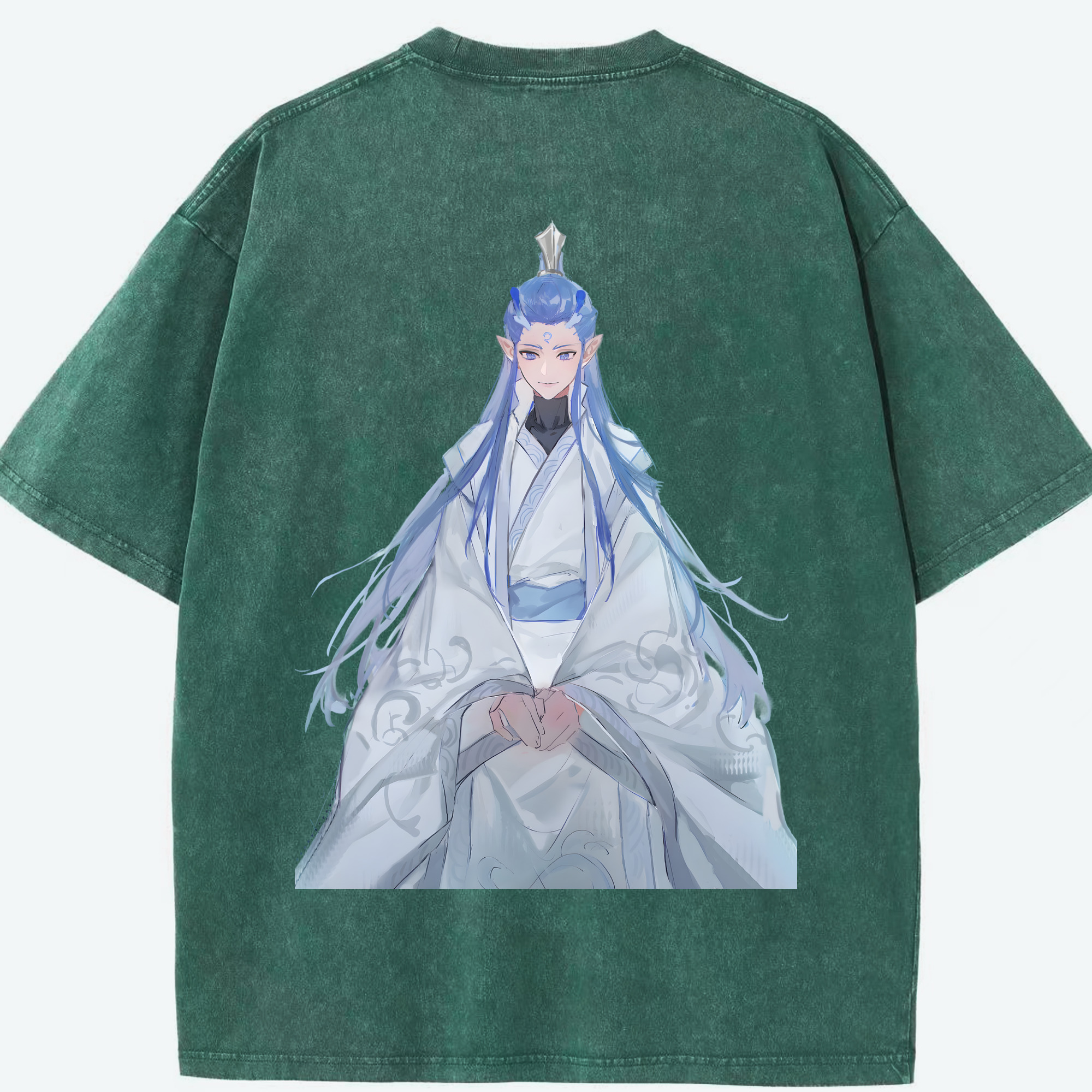 （画像用） Ne Zha 2 ナタ 魔童の大暴れ 綿100% ヴィンテージ風 半袖Tシャツ（背面プリント）